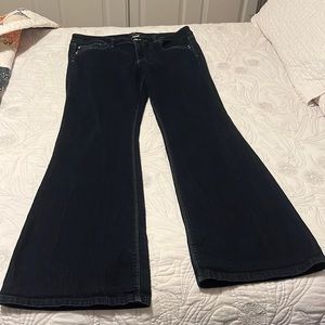 White House black market bland flare leg size 16L  dark blue womens jeans